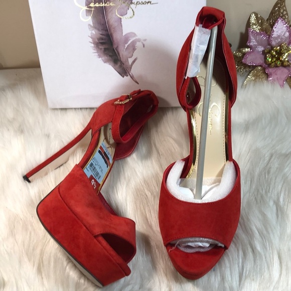 Jessica Simpson Shoes - Jessica Simpson Leather Peep Toe Platform 9.5M